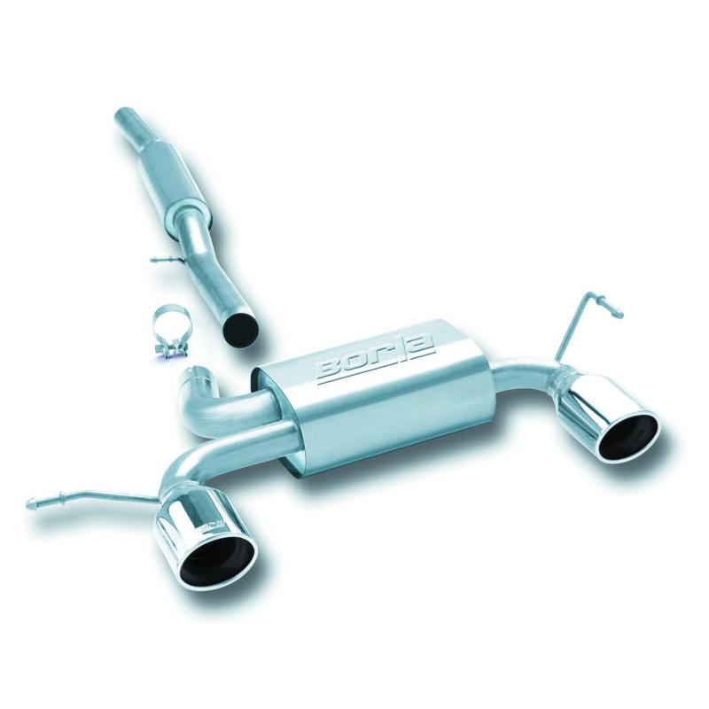 Borla Single Split Rear Exit SS Catback Exhaust - 2001-2006 Audi TT Quattro 1.8T 225HP MT AWD 2dr