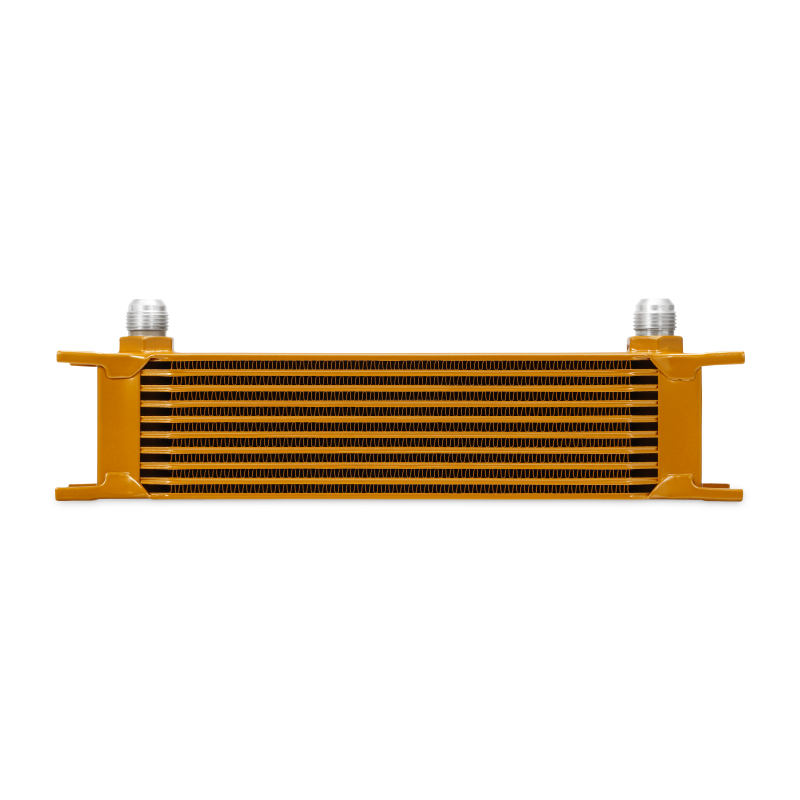 Mishimoto Universal 10 Row Oil Cooler - Gold - T1 Motorsports
