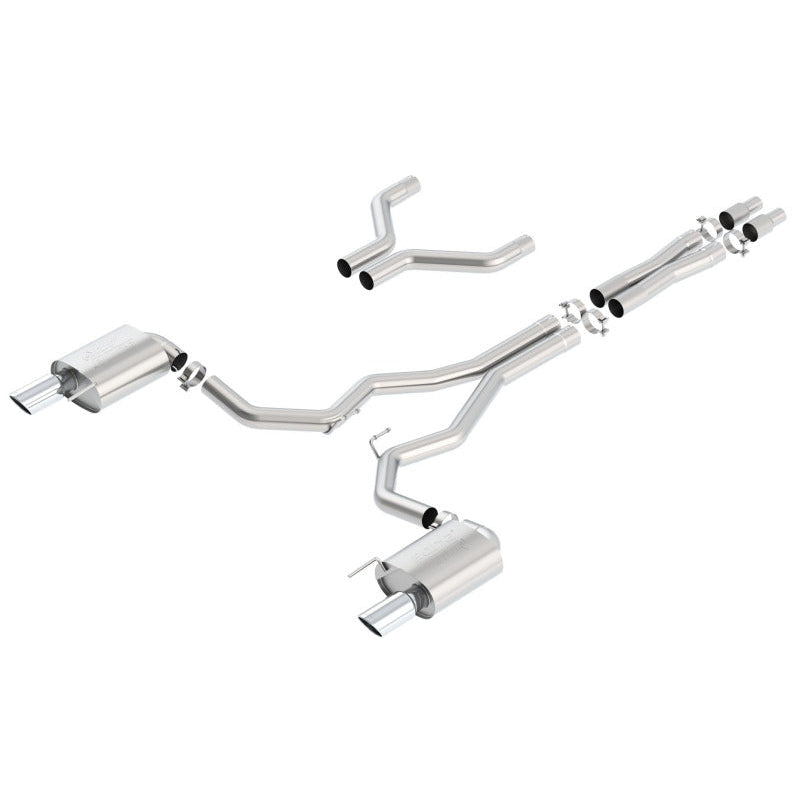 Borla Atak Cat-Back 15-17 Ford Mustang GT 5.0L V8 MT/AT 3in pipe 4in tip - T1 Motorsports