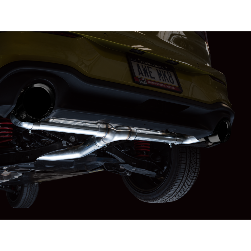 AWE 2022+ Volkswagen GTI MK8 Track Edition Exhaust - Diamond Black Tips