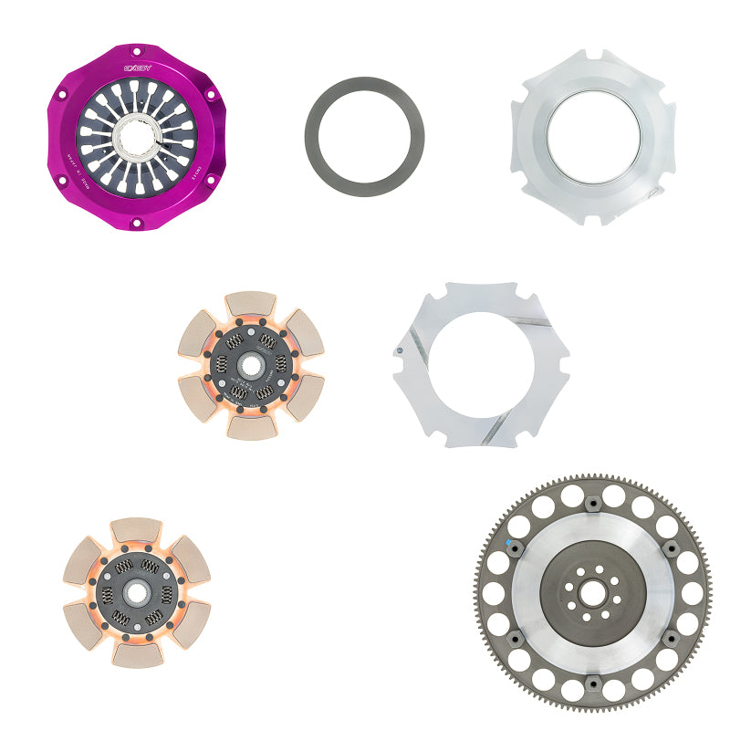 Exedy 2004-2014 Subaru Impreza WRX STI H4 Hyper Compe-D Twin Cerametallic Clutch Sprung Center Disc - T1 Motorsports