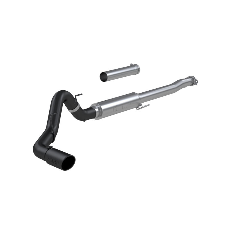 MBRP 2021+ Ford F150 2.7L/3.5L/5.0L 4in Black-Coated AL Steel Cat-Back - RACE VERSION - T1 Motorsports
