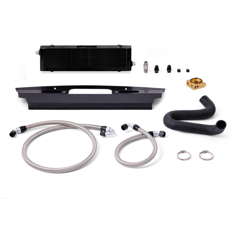 Mishimoto 2015+ Ford Mustang GT Thermostatic Oil Cooler Kit - Black - T1 Motorsports