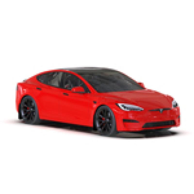 Rally Armor 21-23 Tesla Model S/ S Plaid Black UR Mud Flap w/ Metallic Black Logo