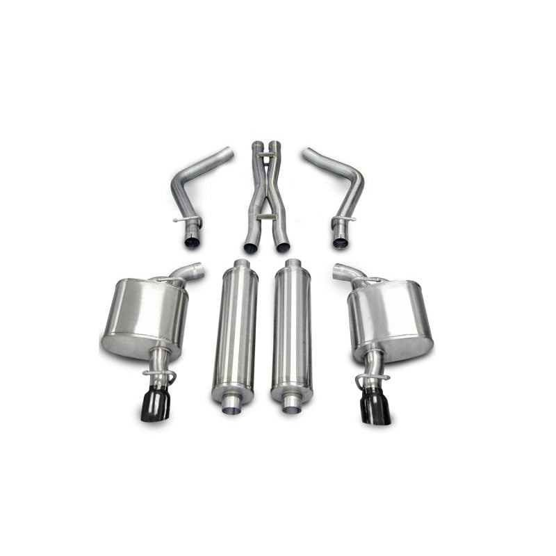 Corsa 05-10 Dodge Charger R/T 5.7L V8 Black Xtreme Cat-Back Exhaust - T1 Motorsports