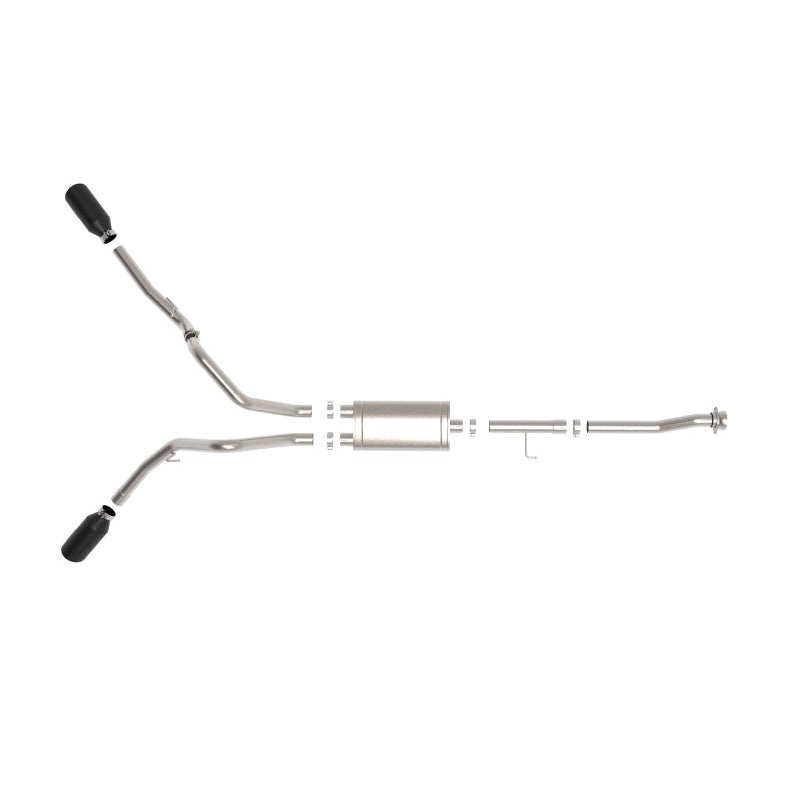 aFe Vulcan 3in 304 SS Cat-Back Exhaust 2021 Ford F-150 V6 2.7L/3.5L (tt)/V8 5.0L w/ Black Tips