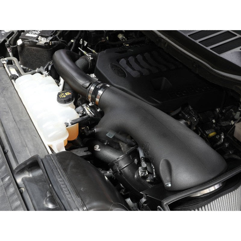 aFe BladeRunner 21-22 Ford F-150 Ecoboost V6-3.5L(tt) Aluminum Hot and Cold Charge Pipe Kit Black - T1 Motorsports