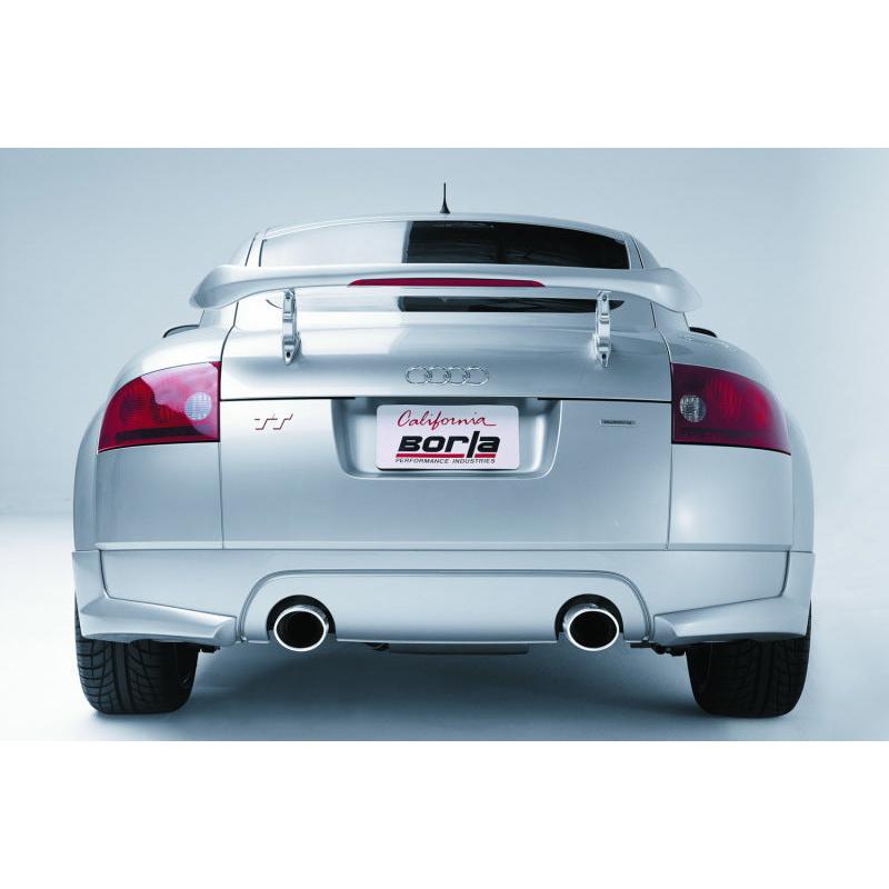 Borla Single Split Rear Exit SS Catback Exhaust - 2001-2006 Audi TT Quattro 1.8T 225HP MT AWD 2dr