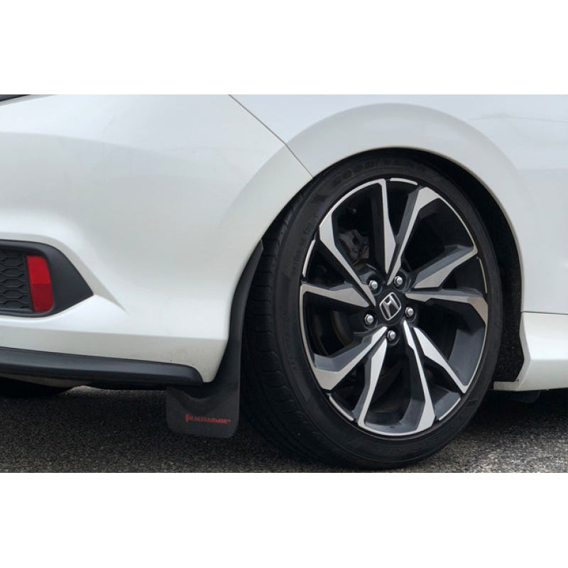 Rally Armor 16-21 Honda Civic Si Coupe Black UR Mud Flap w/ Blue Logo - T1 Motorsports