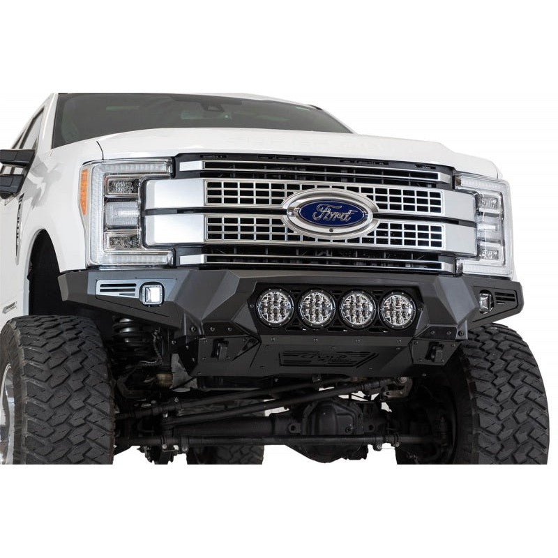 Addictive Desert Designs 17-20 Ford Super Duty Bomber Front Bumper w/ Mounts For 4 Rigid 360 6in