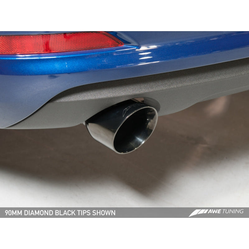 AWE Tuning Audi 8V A3 Touring Edition Exhaust - Dual Outlet Chrome Silver 90 mm Tips
