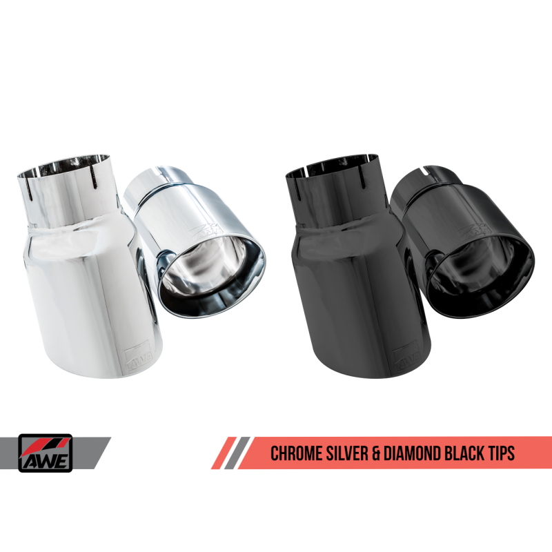 AWE Tuning Ford Focus RS Touring Edition Cat-back Exhaust - Non-Resonated - Diamond Black Tips