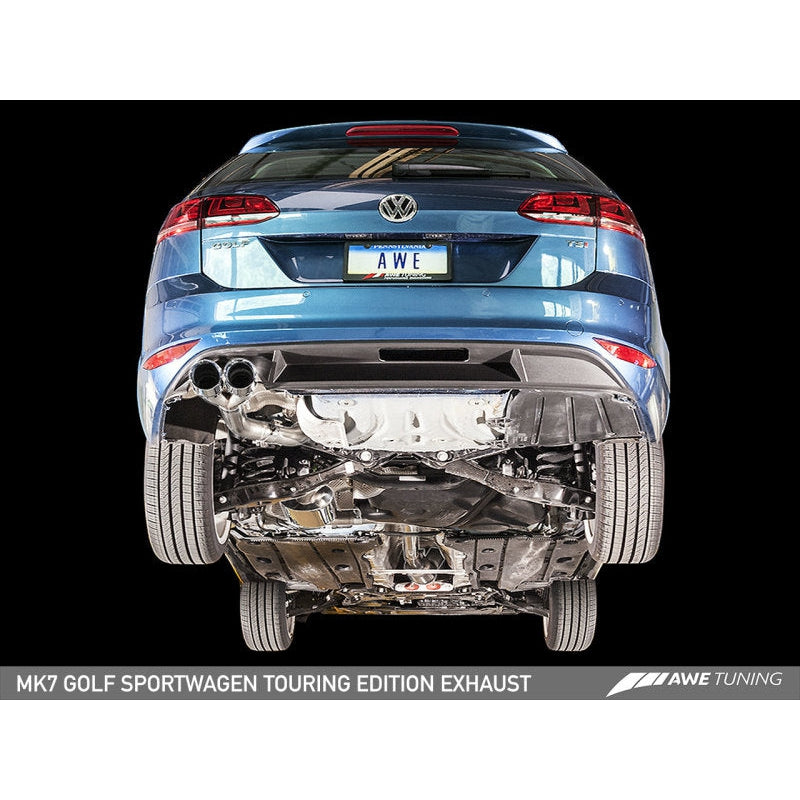 AWE Tuning VW MK7 Golf SportWagen Touring Edition Exhaust w/Chrome Silver Tips (90mm)