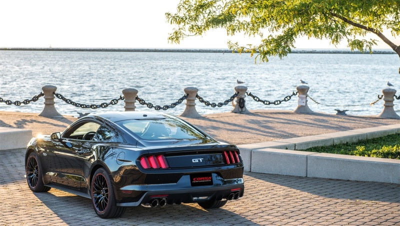Corsa Xtreme 3in Cat Back Exhaust Black Quad Tips - 2015-2023 Ford Mustang GT 5.0