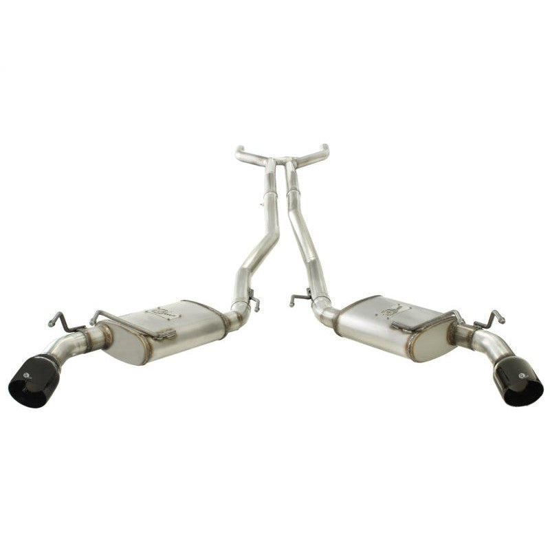 aFe MACHForce XP Exhaust 2.5in Stainless Steel CB/10-13 Chevy Camaro V6-3.6L (td) (gloss blk tip)