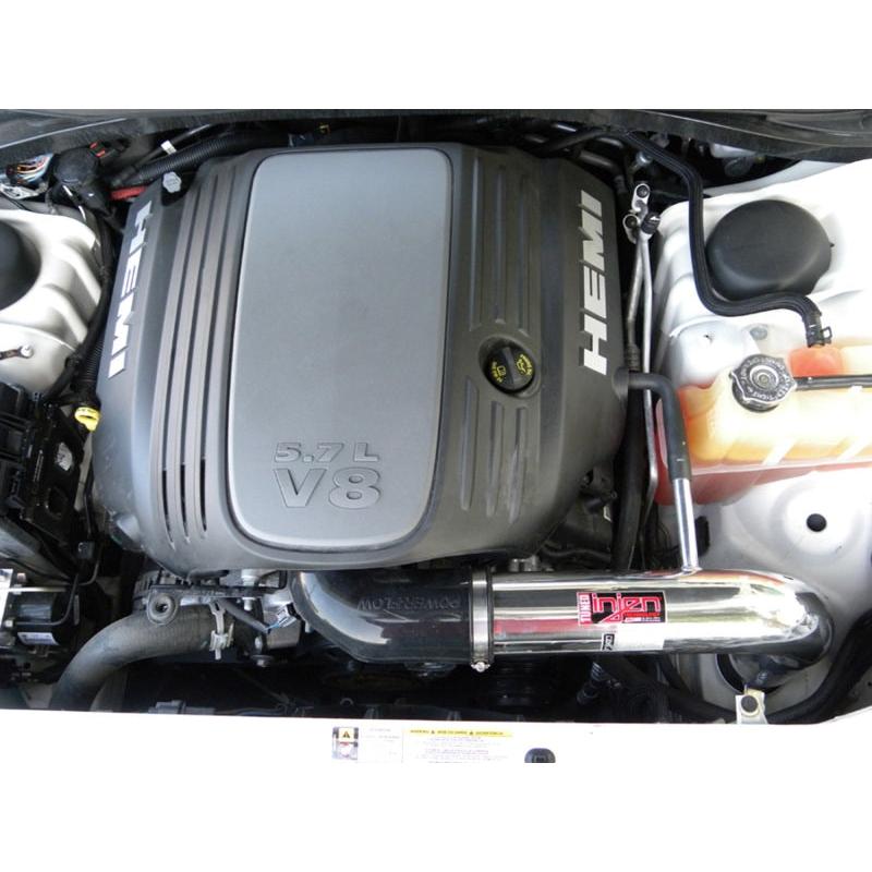 Injen 09-14 Dodge Challenger Hemi 5.7L V8 SRT-8 6.1L 5.7L V8 Polished Power-Flow Air - T1 Motorsports