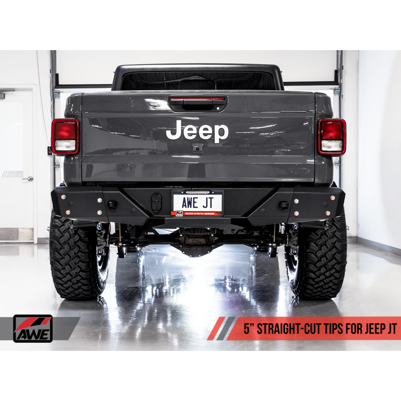 AWE Tuning 2020+ Jeep Gladiator 3.6L Trail-to-Tread (Dual Exhaust) Conversion Kit w/Diamond Blk Tips