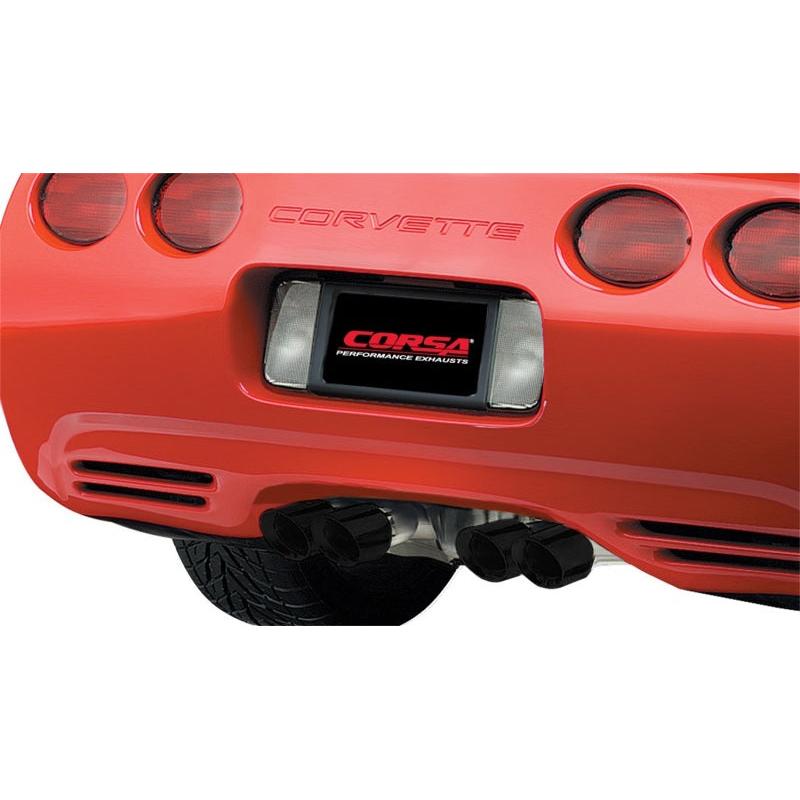 Corsa Xtreme Axle-Back Exhaust (Black Twin 4.0" Tips) - 1997-2004 Chevrolet Corvette C5 Z06 5.7L V8
