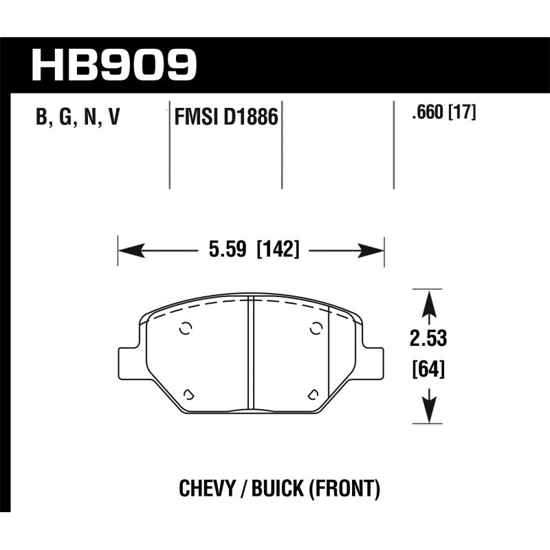 Hawk 16-18 Chevrolet Camaro LTS Street Front Brake Pads - T1 Motorsports