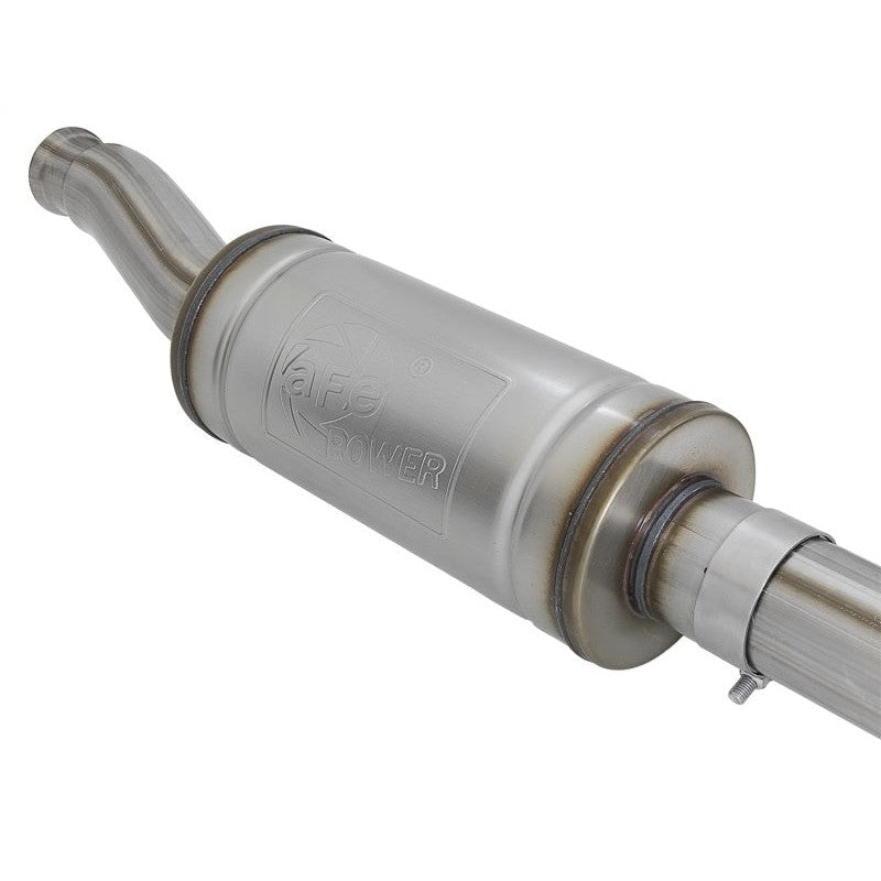 aFe Rock Duster 3in 409 SS Cat-Back Turn-Down Exhaust 2018+ Jeep Wrangler (JL) V6 3.6L
