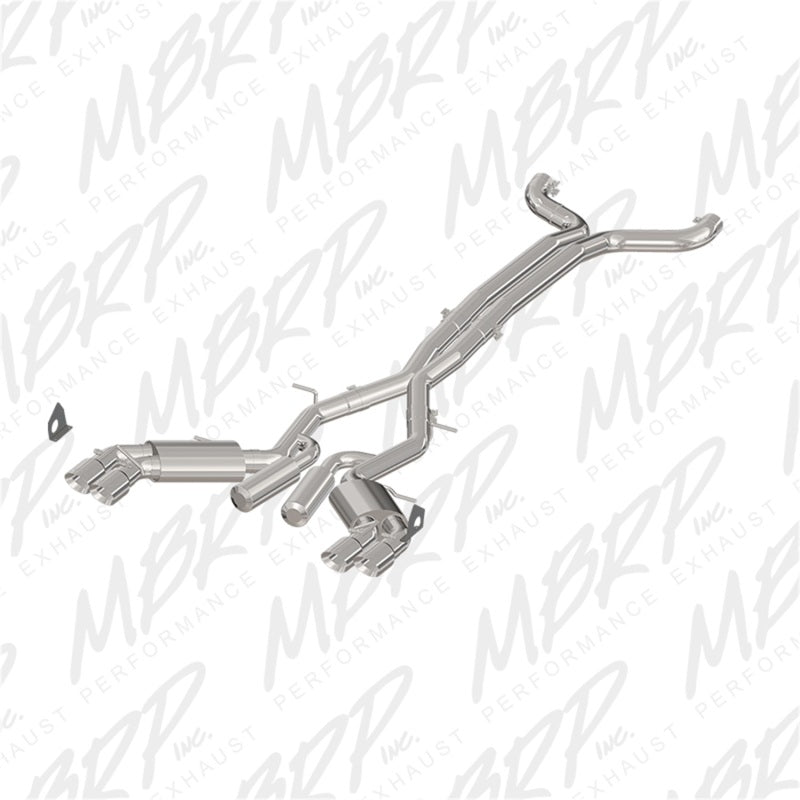 MBRP 2016+ Chevy Camaro SS 6.2L 3in Dual Cat-Back Quad Tip Exhaust Street Version w/ SS T409 Tips - T1 Motorsports