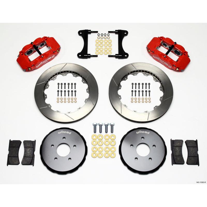 Wilwood Narrow Superlite 6R Front Hat Kit 13.06in Red Nissan 370Z/Fiti G37 - T1 Motorsports