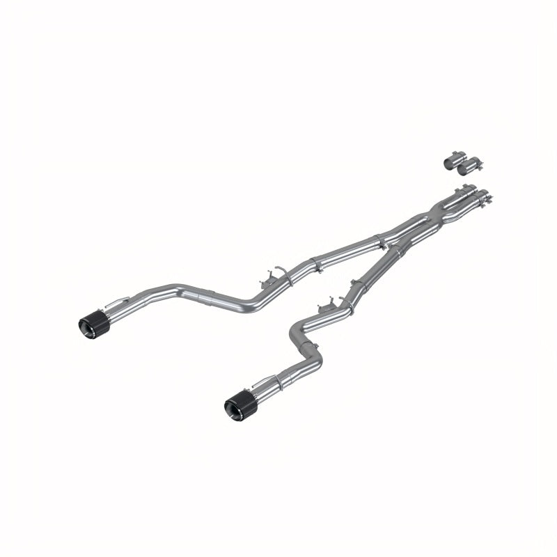 MBRP 17-21 Charger 5.7L/6.2L/6.4L 3in Race Profile Cat-Back w/Dual Carbon Fiber Tips T304 SS Exhaust - T1 Motorsports