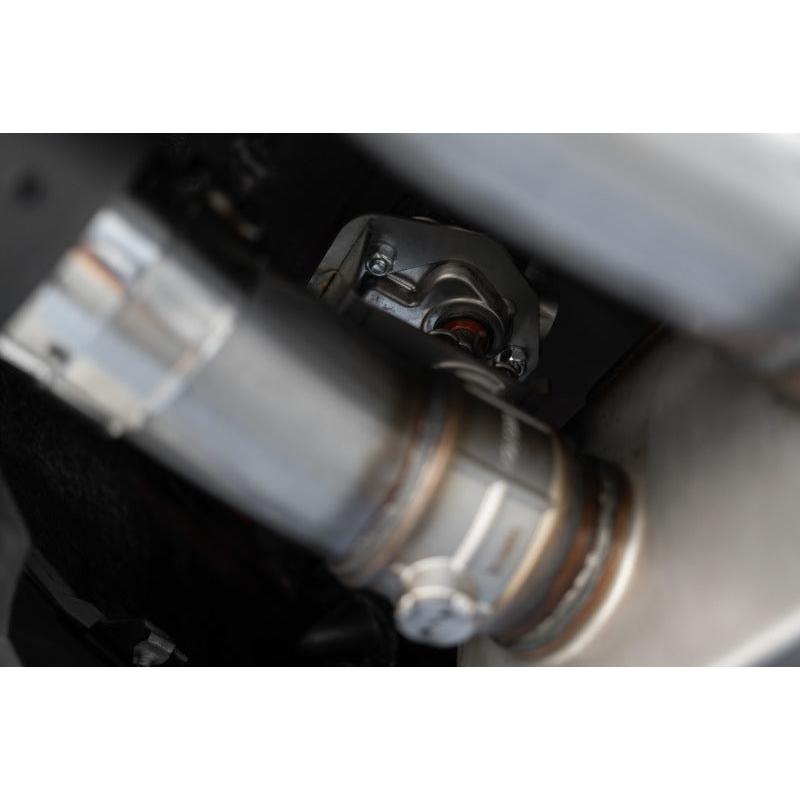 MBRP 18-20 Ford Mustang GT 5.0 w/ Quad Tip Active Exhaust Cat Back Split Rear T304 w/ Carb Fib Tips - T1 Motorsports
