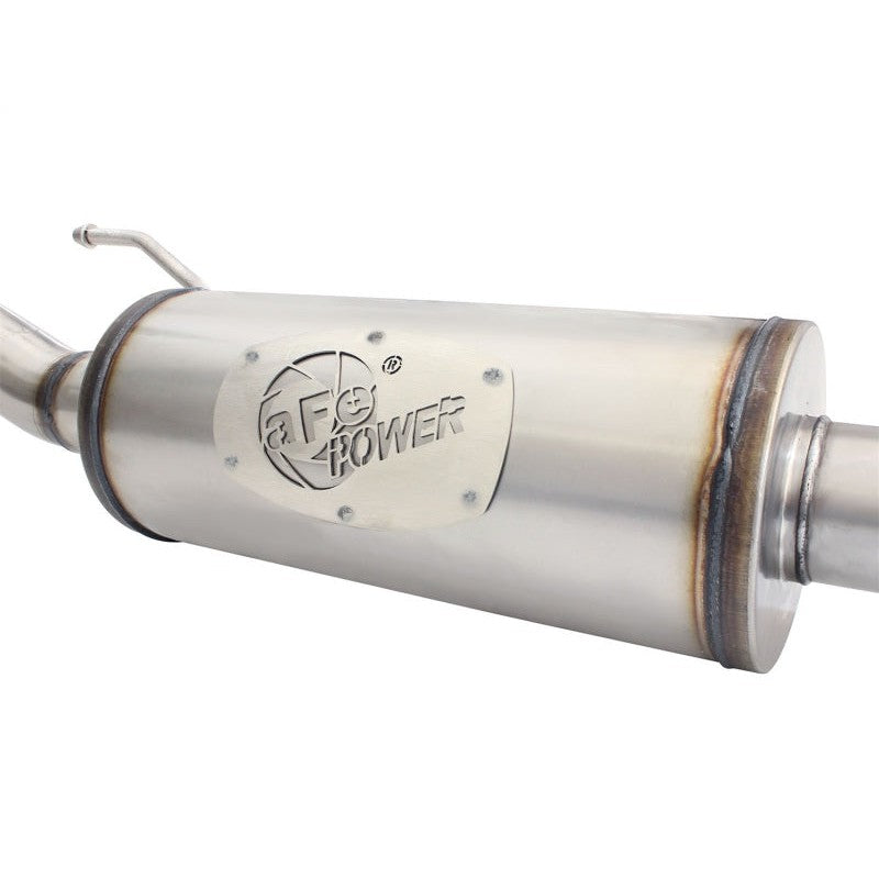 aFe MACHForce XP 2-1/2in SS-409 Cat-Back Exhausts w/ 18in Muffler 07-17 Jeep Wrangler V6-3.6L
