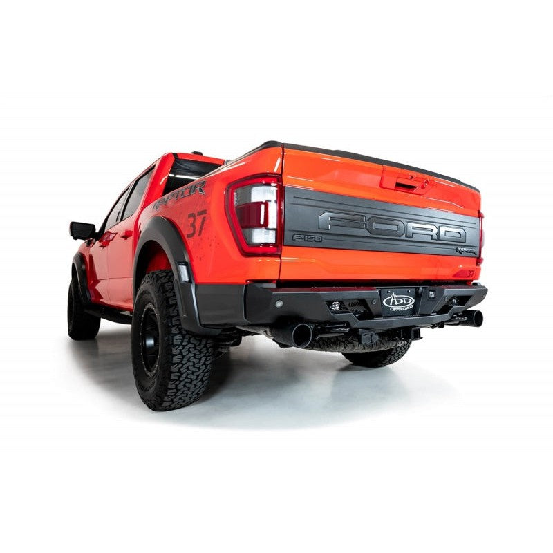 Addictive Desert Designs 2022+ Ford Raptor Stealth Fighter R Bumper w/ 2 Cube Lights - Hammer Black