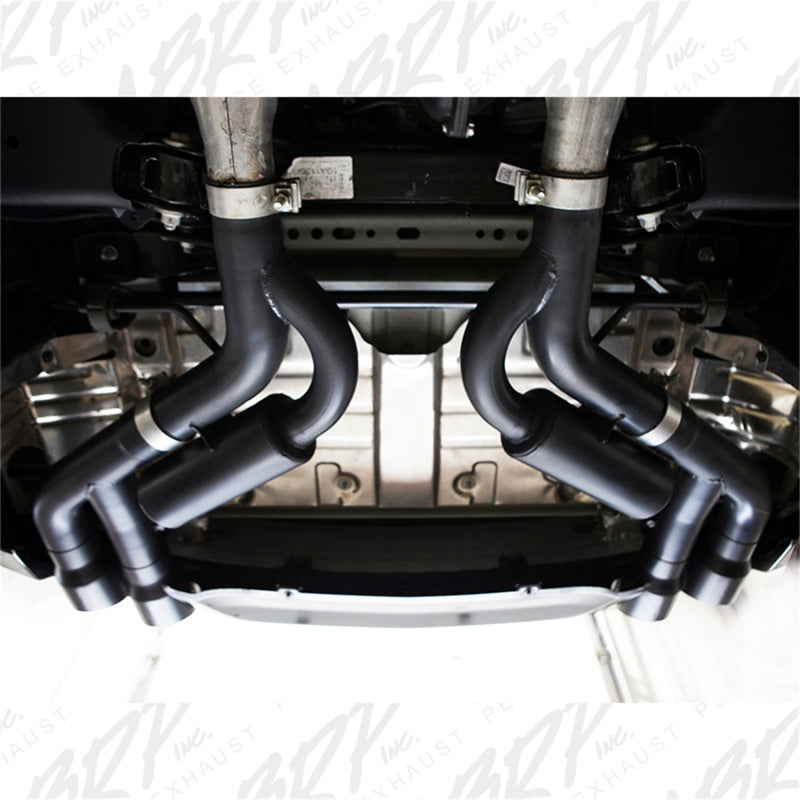 MBRP 18-20 Ford Mustang GT 2.5in Black Coated Non Active Dual Axle Back Exhaust - 4in Dual Wall Tips - T1 Motorsports