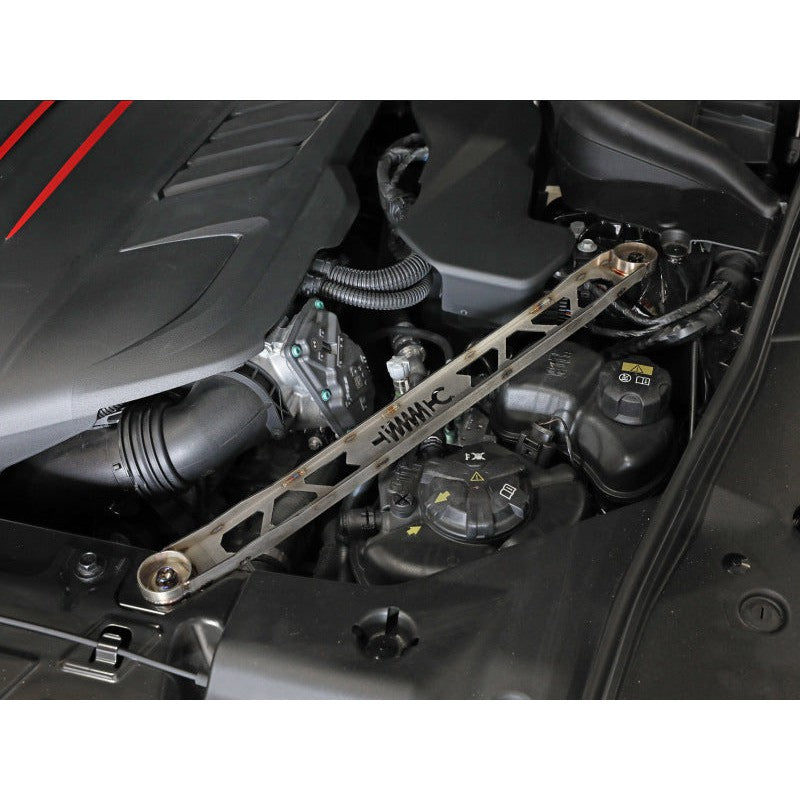 aFe CONTROL 304 Stainless Steel Front Suspension Strut Brace Raw - Toyota GR Supra (A90) 20-21