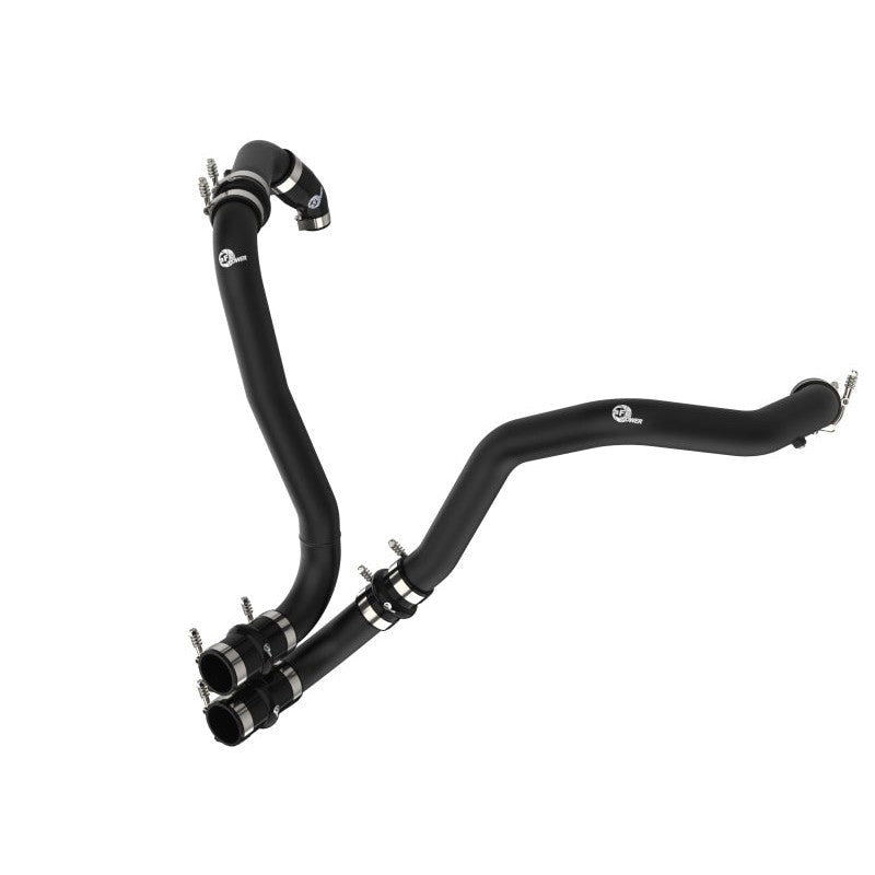 aFe BladeRunner 21-22 Ford F-150 Ecoboost V6-3.5L(tt) Aluminum Hot and Cold Charge Pipe Kit Black - T1 Motorsports