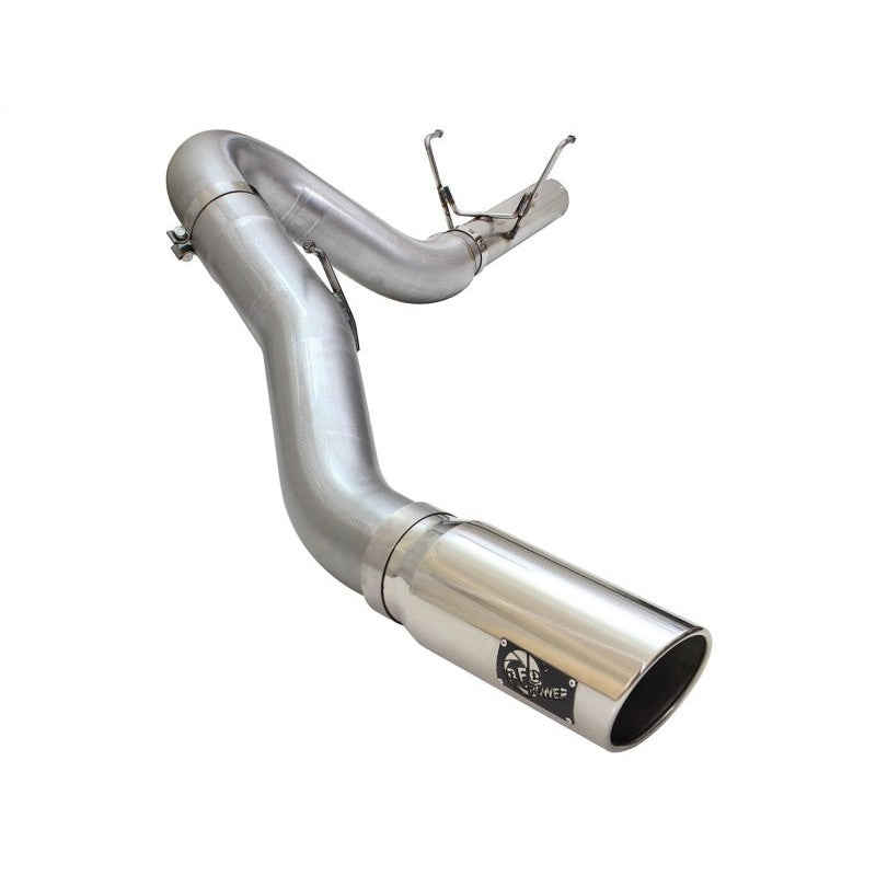 aFe MACHForce XP Exhaust Large Bore 5in DPF-Back SS 13-15 Dodge Trucks L6-6.7L (td) *Polish Tip