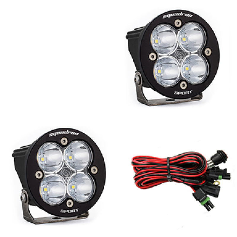 Baja Designs Squadron R Sport LED Spot Pair Light Pods - Clear - T1 Motorsports