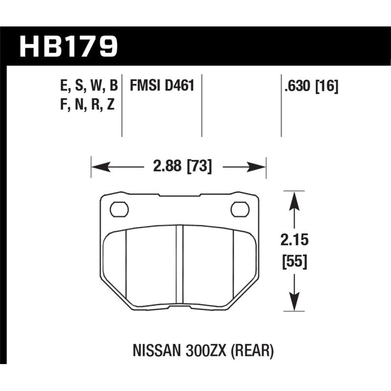 Hawk 06-07 WRX Performance Ceramic Street Rear Brake Pads - T1 Motorsports