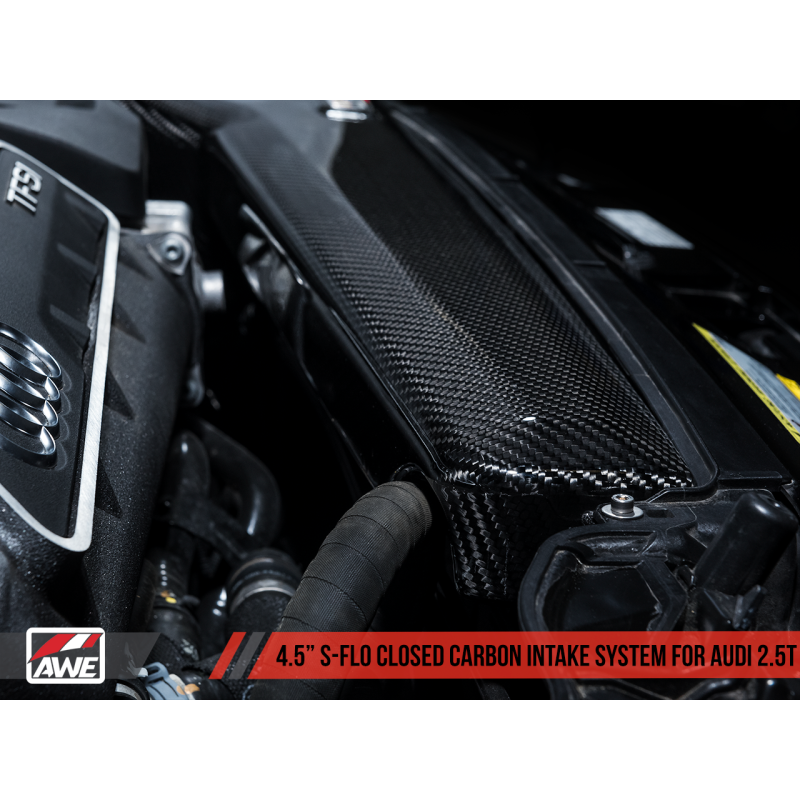 AWE Tuning Audi RS3 / TT RS 4.5in S-FLO Carbon Inlet Tube