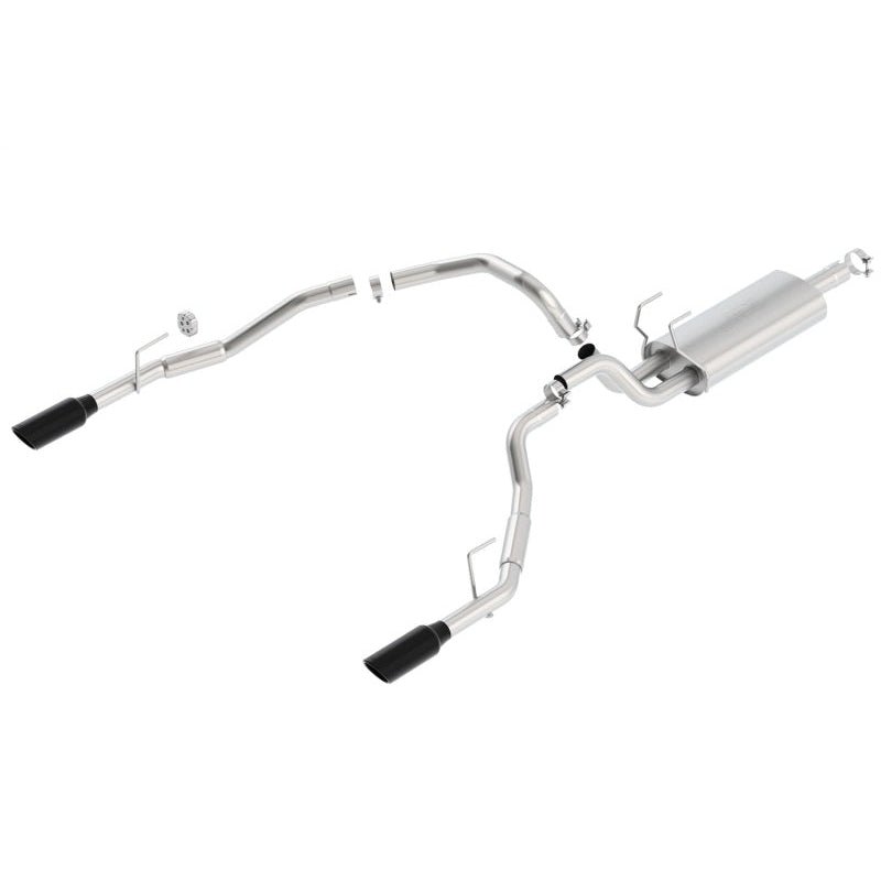 Borla 09-17 Dodge Ram 1500 5.7L V8 3in to Dual 2.5in Single Round Rolled Angle-Cut S-type Exhaust - T1 Motorsports