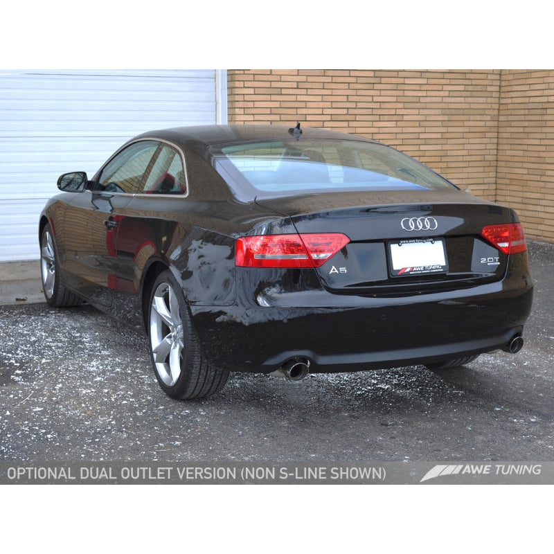 AWE Tuning Audi B8 A5 2.0T Touring Edition Exhaust - Dual Outlet Polished Silver Tips