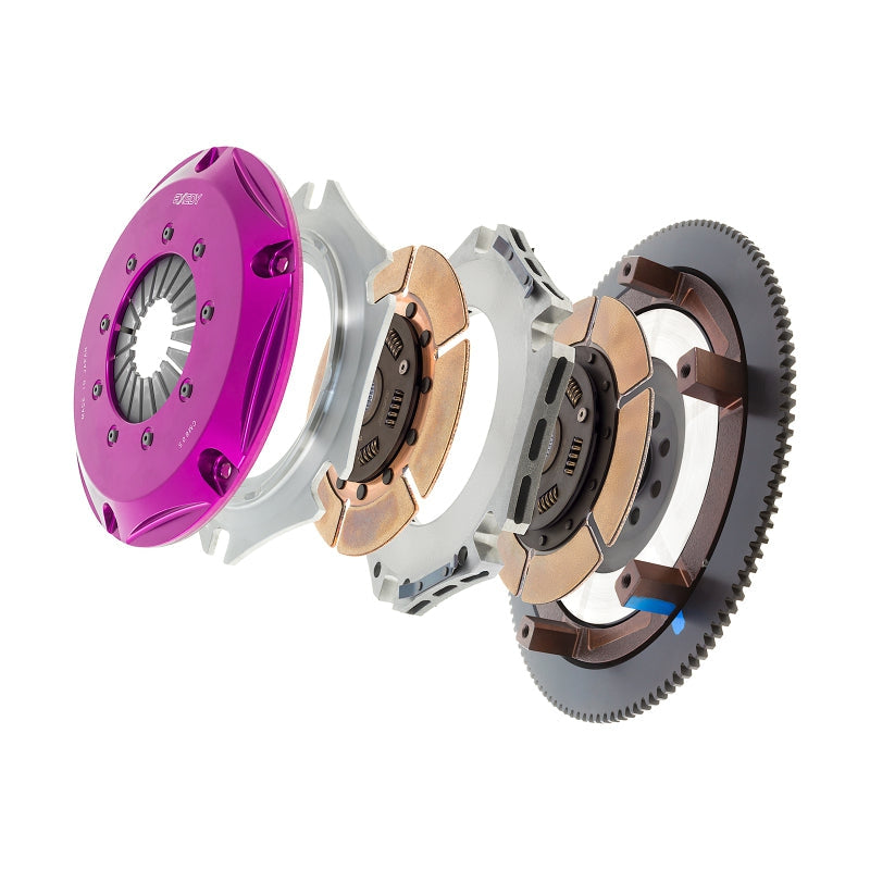 Exedy 2013-2016 Scion FR-S H4 Hyper Twin Cerametallic Clutch Sprung Center Disc Push Type Cover - T1 Motorsports