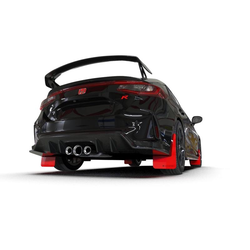 Rally Armor 2023+ Honda Civic Type R Red Mud Flap Black Logo