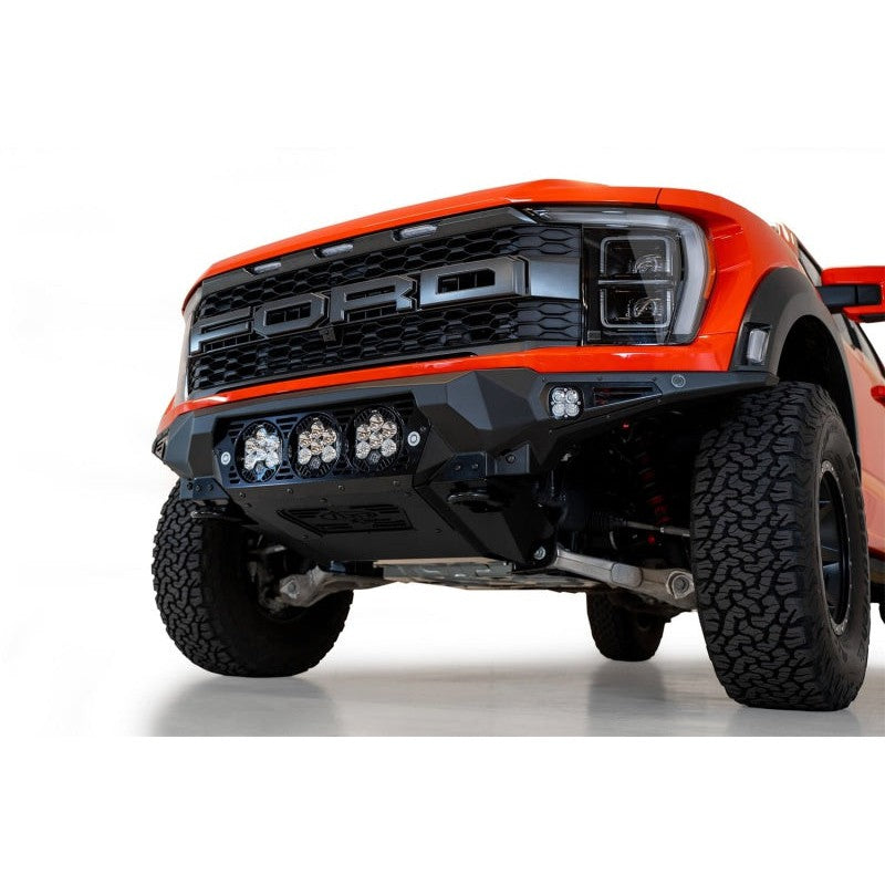 Addictive Desert Designs 2021+ Ford Raptor Bomber Front Bumper w/ 3 Baja Designs LP6 Light Mounts