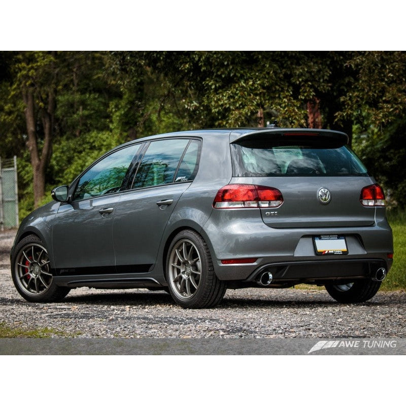 AWE Tuning Mk6 GTI Performance Catback - Diamond Black Round Tips