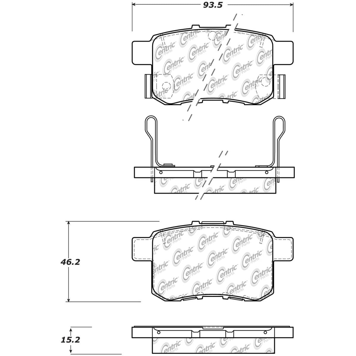 StopTech Sport Performance 11-17 Honda Accord Rear Brake Pads