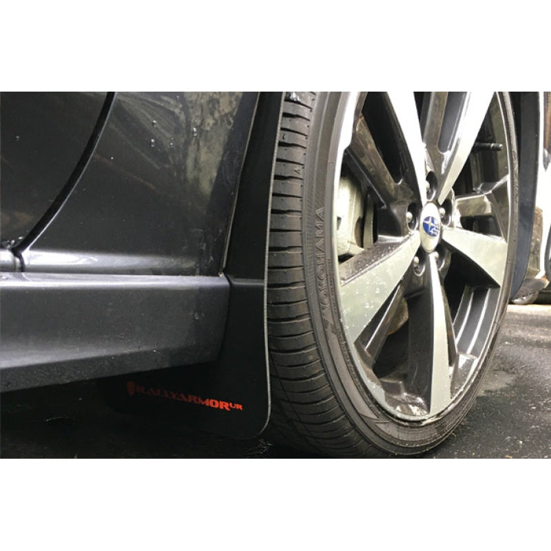Rally Armor 17-22 Subaru Impreza Black UR Mud Flap w/ White Logo - T1 Motorsports