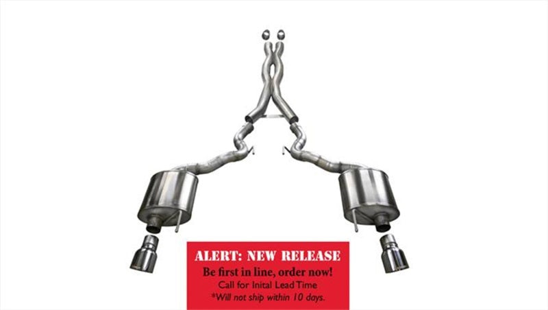 Corsa Sport Dual Rear Exit Exhaust w/ Polished Tips - 2015-2023 Ford Mustang GT Convertible 5.0L V8