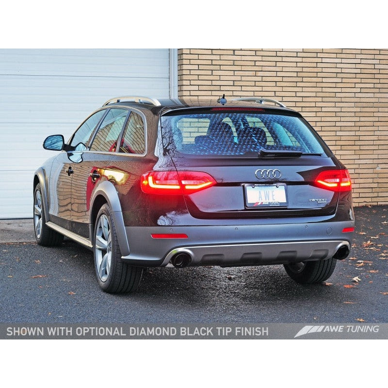 AWE Tuning Audi B8.5 All Road Touring Edition Exhaust - Dual Outlet Diamond Black Tips