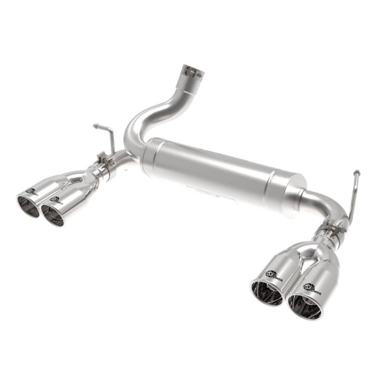 aFe Vulcan Series 2.5in 304 SS Axle-Back Exhaust Polished 07-18 Jeep Wrangler (JK) V6-3.6/3.8L