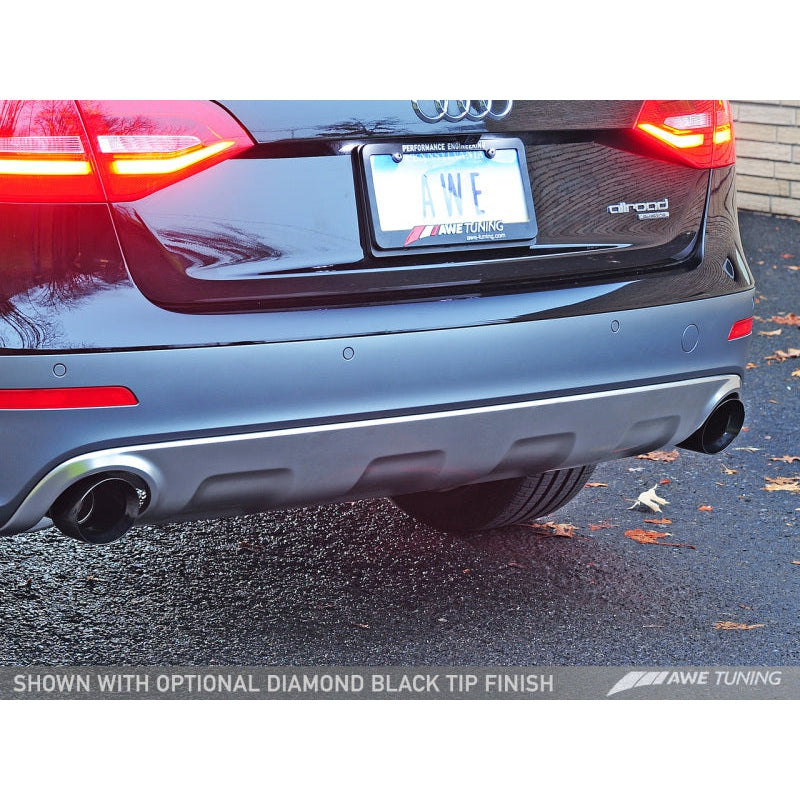 AWE Tuning Audi B8.5 All Road Touring Edition Exhaust - Dual Outlet Diamond Black Tips