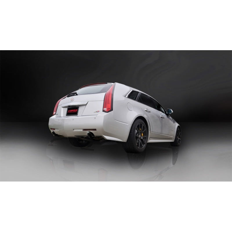 Corsa 11-13 Cadillac CTS Wagon V 6.2L V8 Black Sport Axle-Back Exhaust - T1 Motorsports